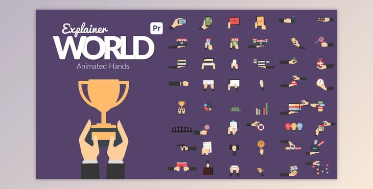 Download Explainer World | Animated Hands for Premiere Pro (Videohive 54792465) - PR Project