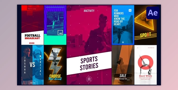 Download Sports Social Media Stories for After Effects (Videohive 54903733) - AE Project