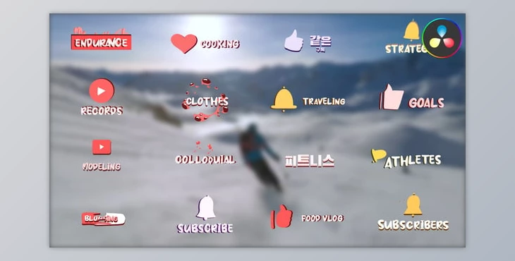 Download Subscribers Titles for DaVinci Resolve (Videohive 54609590)