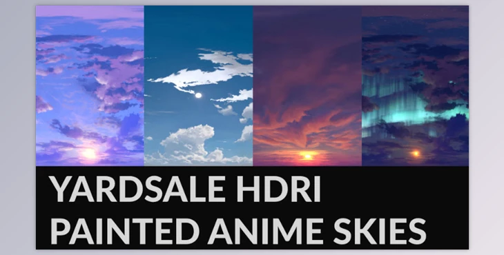 Download YARDSALE HDRI Painted Anime Skies 01