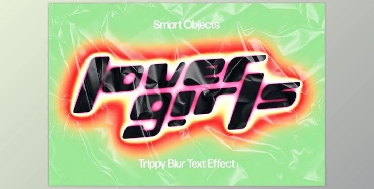 Download Trippy Blur Text Effect CreativeMarket - 287791884