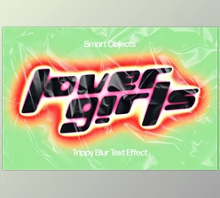 Download Trippy Blur Text Effect CreativeMarket - 287791884