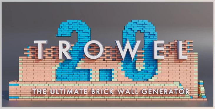 Download Blender Market - Trowel - The Ultimate Brick Wall Generator v2.5