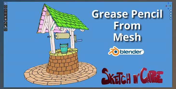 Download Blender Market - Grease Pencil From Mesh v2.60 Pro