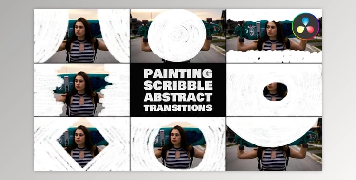 Download Painting Scribble Abstract Transitions for DaVinci Resolve (Viedohive 54686166)