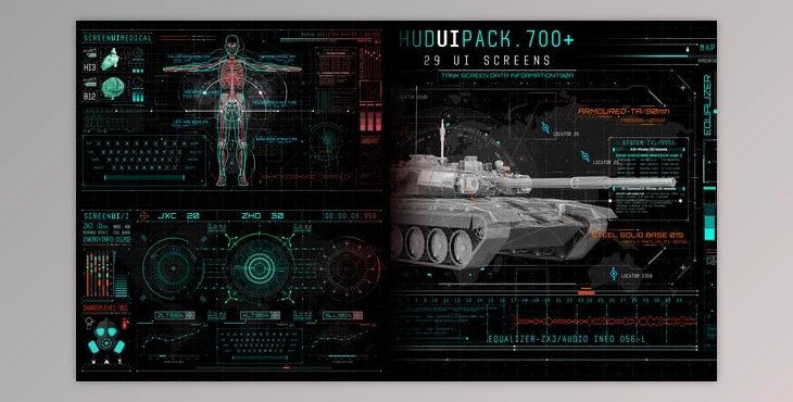 Download Hud UI Pack 700+ (Videohive 19326628) - AE Project