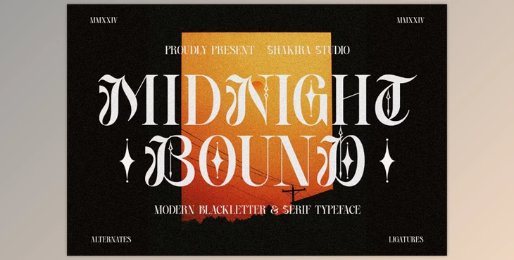 Download Midnight Bound - Blackletter x Serif Creative Market - 285674359