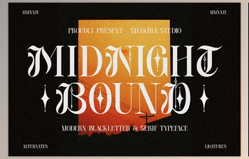 Download Midnight Bound - <span class='badge badge-warning'>Blackletter</span> x Serif Creative Market - 285674359