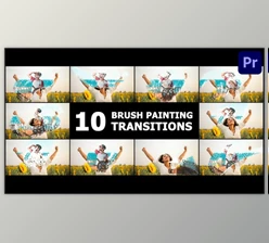 Download Brush Painting Transitions | Premiere Pro MOGRT (Videohive 54180254) - PR Project