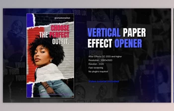 Download Paper <span class='badge badge-warning'>Effect</span> Fashion Opener Vertical (Videohive 55156393) - AE Project