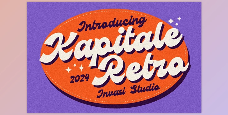 Download Kapitale - Groovy retro script Creative Market - 289547927