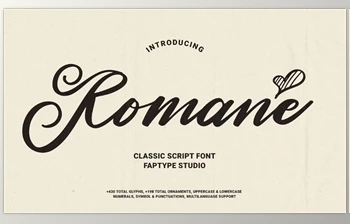Download Romane | Classic Handwritten <span class='badge badge-warning'>Script</span> Creative Market - 289158044