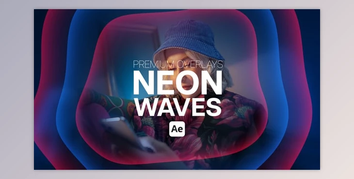 Download Premium Overlays Neon Waves (Videohive 55362355) - AE Project