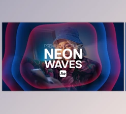 Download Premium Overlays Neon Waves (Videohive 55362355) - AE Project