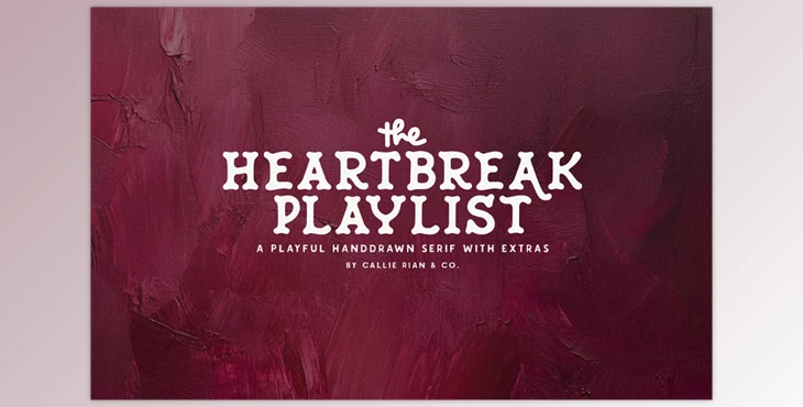 Download The Heartbreak Playlist Serif Family Creative Market - 288513148 
