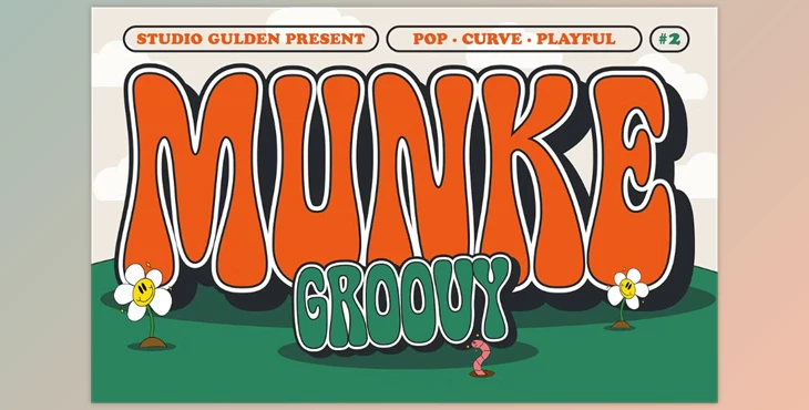 Download SG - MUNKE Groovy Display Font Creative Market - 7322806