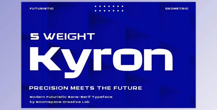 Download Kyron - Futuristic Modern Font Creative Market - 289428466