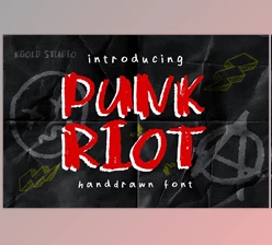 Download Punk Riot - HandDrawn Punk Font 289745153 