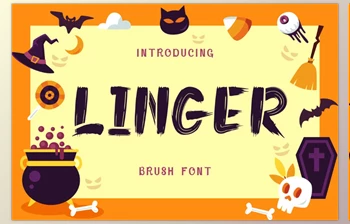 Download Linger - Brush <span class='badge badge-warning'>Font</span> Creative Market - 282514881