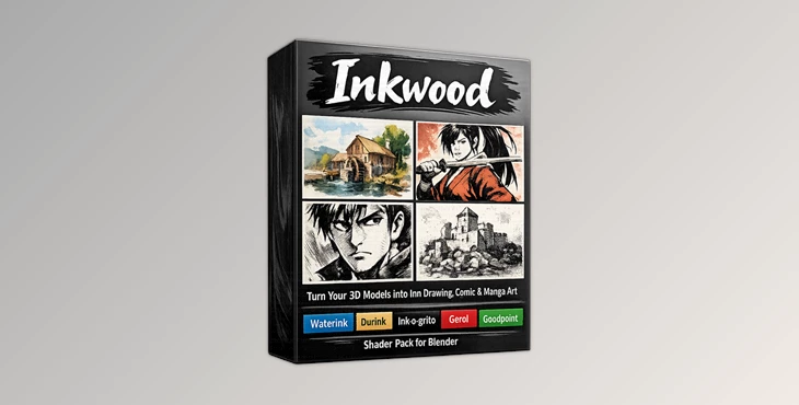 Blender - Download Inkwood - Ink Drawing Shader Pack