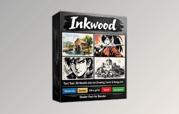 <span class='badge badge-warning'>Blender</span> - Download Inkwood v3.0 - Ink Drawing Shader Pack