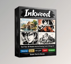 Blender - Download Inkwood v3.0 - Ink Drawing Shader Pack