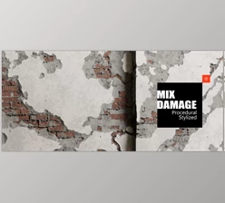 Blender - Download Mix Damage 24 Procedural Destructions, Materials v1.2