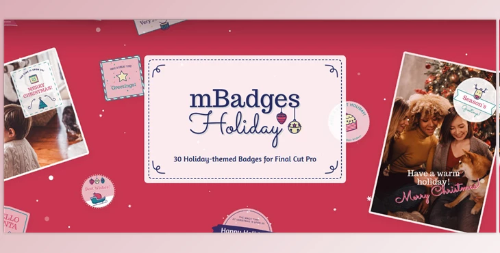 Download MotionVFX - mBadges Holiday