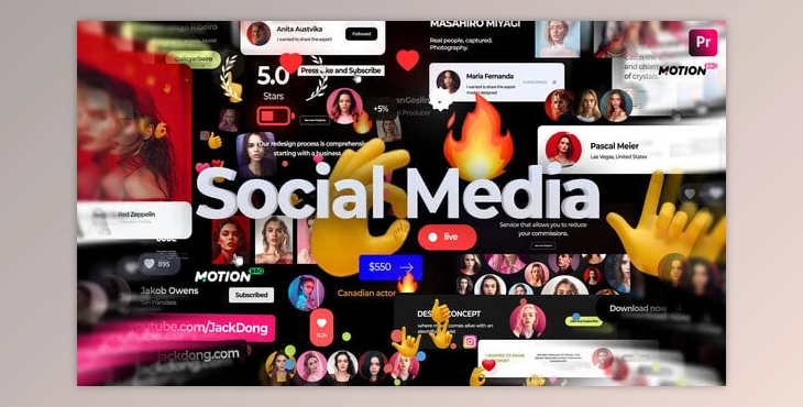 Download Social Media Graphics Pack for Premiere Pro (Videohive 49300033) - PR Project