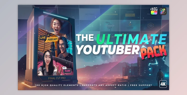 Download The Ultimate YouTuber Pack Final Cut Pro X (Videohive 19539344)