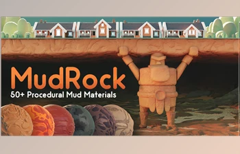 Download <span class='badge badge-warning'>Blender</span> Market - Mudrock v2.0 - 50+ Procedural Mud Materials