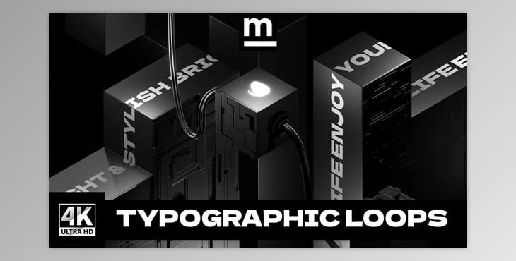 Download 3D Abstract Typography Loops (Videohive 39188658) - AE Project