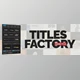 Download Aescripts Titles Factory v1.0.1