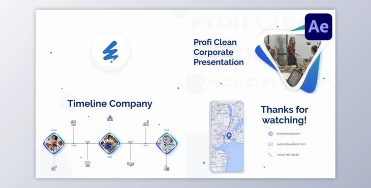 Download Profi Clean Corporate Presentation for After Effects (Videohive 55731982) - AE Project