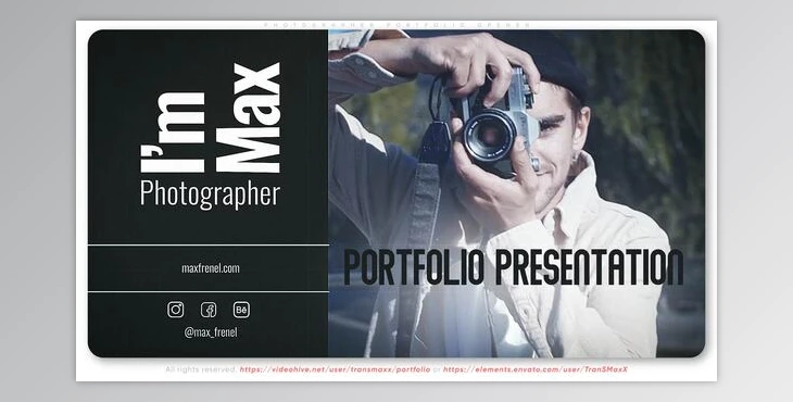 Download Photographer Portfolio Opener (Videohive 55712228) - AE Project