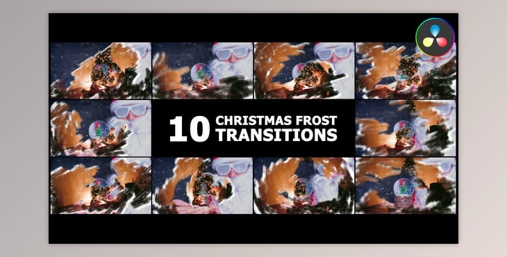 Download Christmas Frost Transitions | Davinci Resolve (Videohive 55804117)