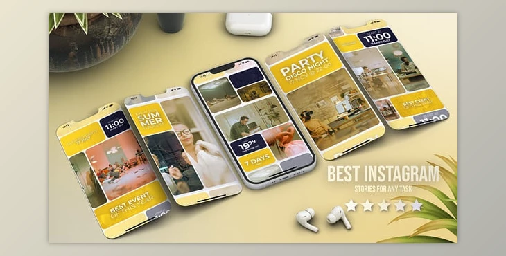 Download Instagram Vertical Reels Yellow (Videohive 55784160) - AE Project