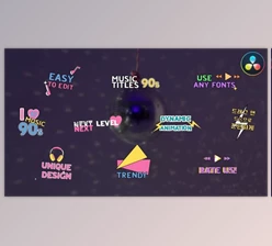 Download 90's Music Titles Davinci Resolve (Videohive 54411589)