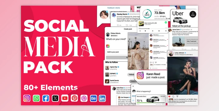 Download Social Media Pack (Videohive 55874489) - AE Project