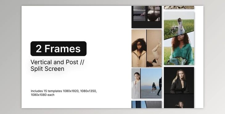 Download Split Screen Vertical and Post - Frames 2 (Videohive 55915508) - AE Project