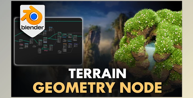 Download Blender Market - Blender Geometry Node Terrain Generator