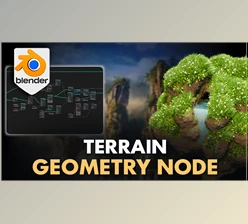 Download Blender Market - Blender Geometry Node Terrain Generator