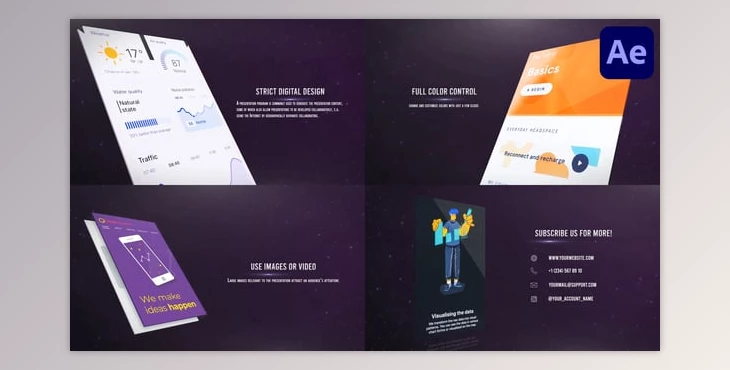 Download Pixel Website Presentation for After Effects (Videohive 55974184) - AE Project