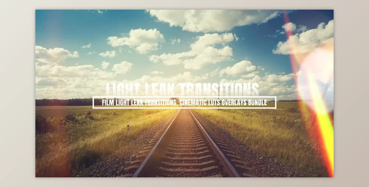 Download Film Burn Light Leak Transitions and Cinematic LUTs Overlays Bundle (VideoHive 55742030) - AE Project