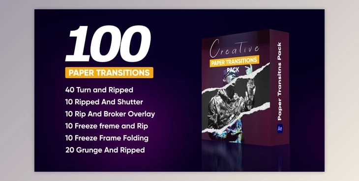 Download Creative Paper Transitions Pack (Videohive 56045103) - AE Project