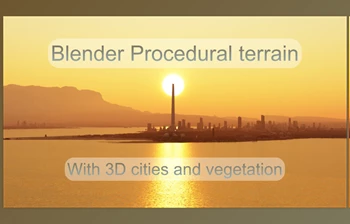 Download Blender Market - Large Scale Procedural Terrain Generator With <span class='badge badge-warning'>3D</span> Cities And Vegetation