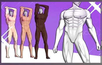 Download Acon3D - <span class='badge badge-warning'>3D</span> Buff Man A2 for CLIP STUDIO PAINT