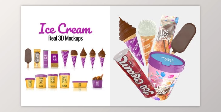 Download Ice Cream Real 3D Mockups (Videohive 45915994) - AE Project