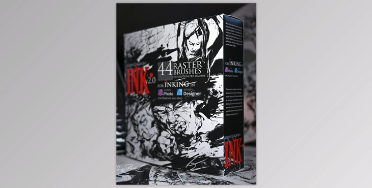 Download Eldar Zakirov - INK for Affinity Photo & Designer - 44 raster Brushes
