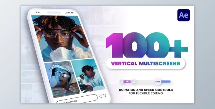 Download Vertical Multiscreen Transitions (Videohive 56585246) - AE Project